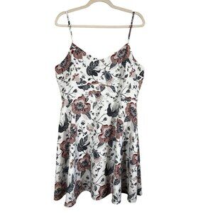 Colorful Floral Tank Mini Dress Pink 12 Boho Indie Festival Cottage Feminine 90s